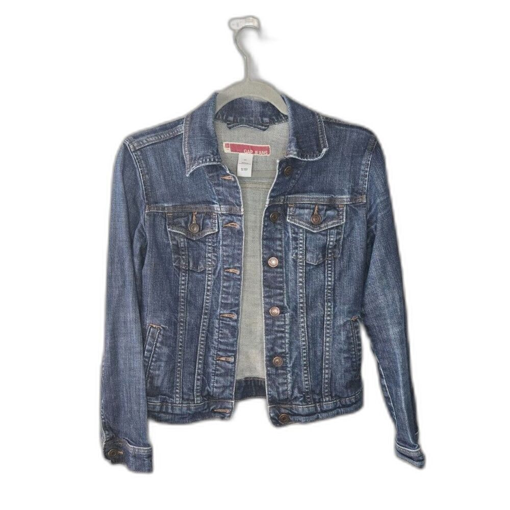 Gap Women's Denim Long Sleeve Button Up Jacket Size XS.